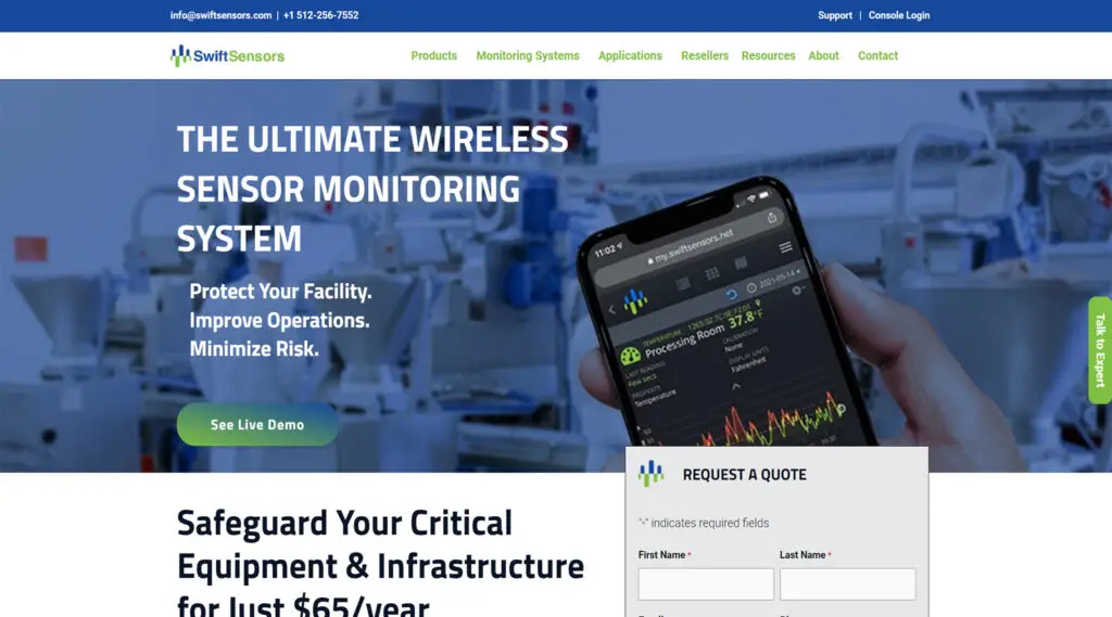 Swift Sensors - Wireless Monitoring Systems